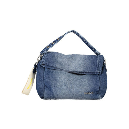 Blue Polyester Handbag