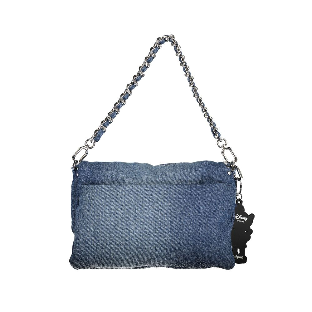 Blue Polyester Handbag