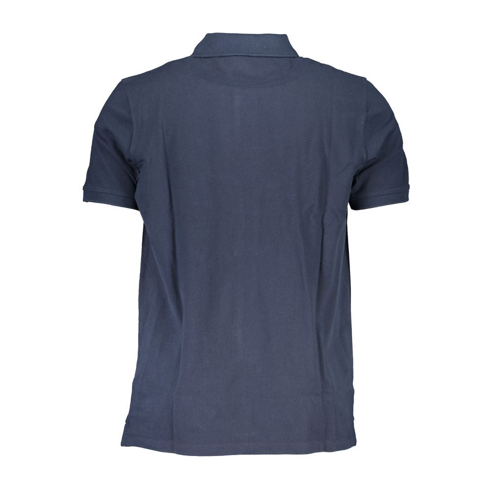 Blue Cotton Polo Shirt