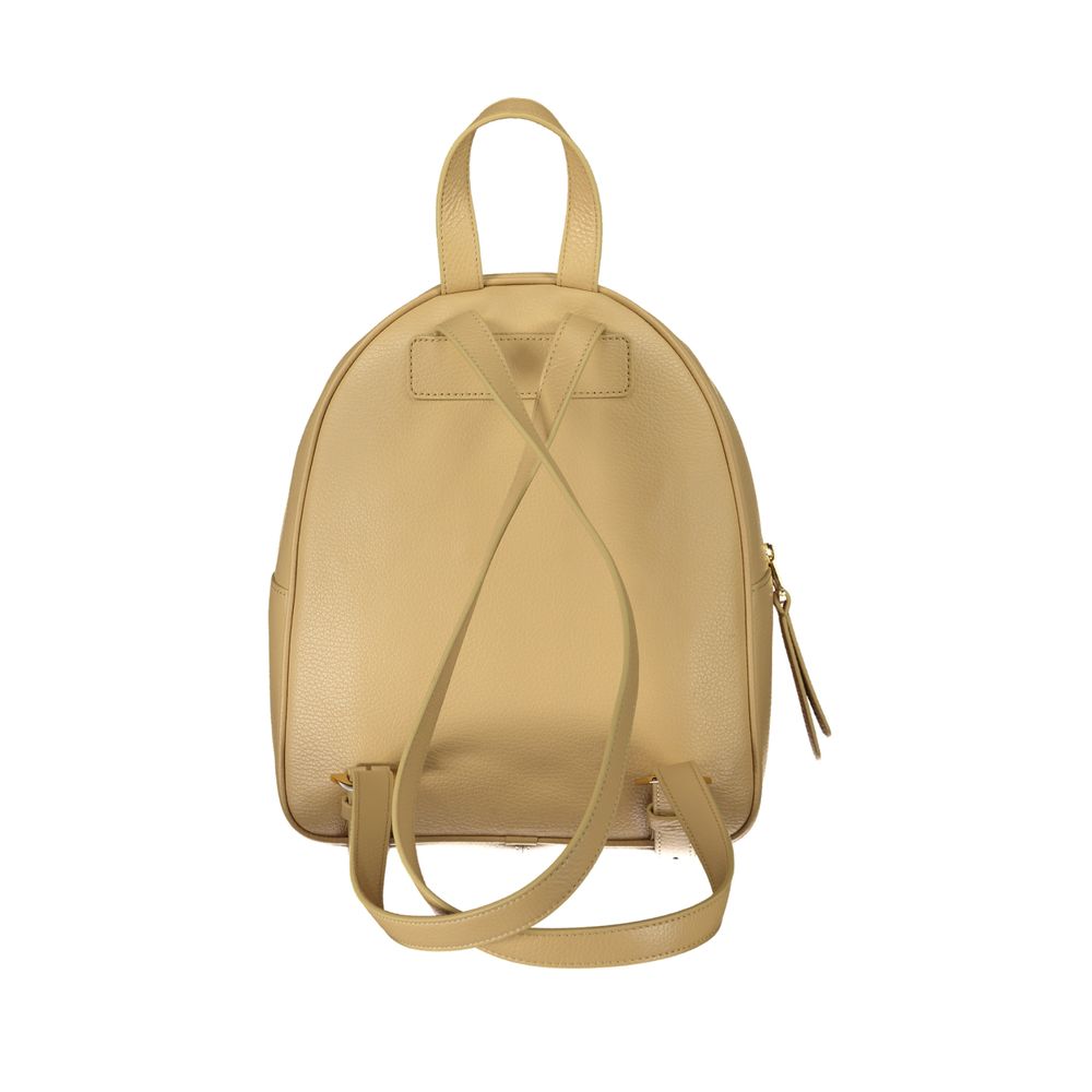 Beige Leather Backpack