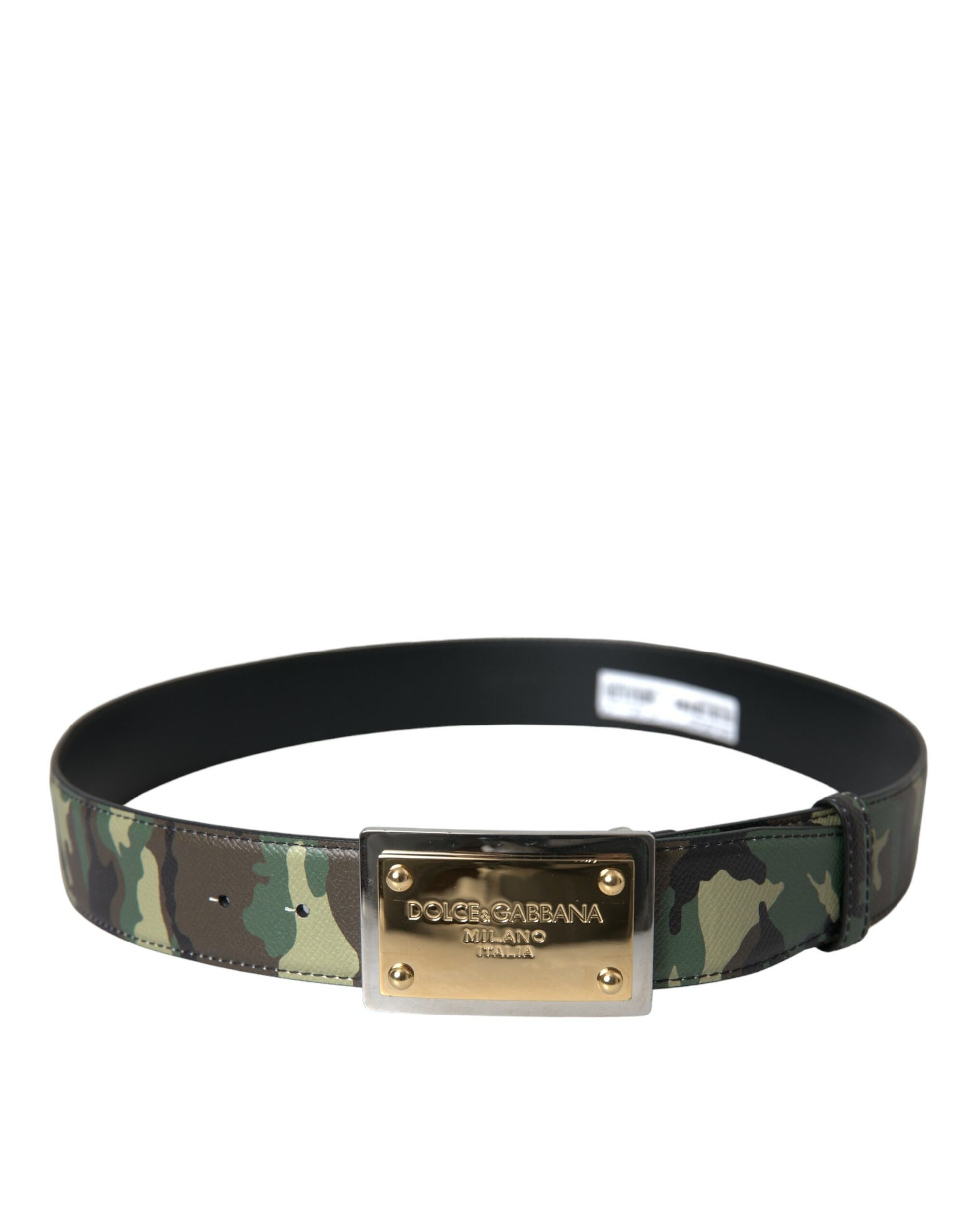 Camouflage Leather Gold Buckle Belt Men