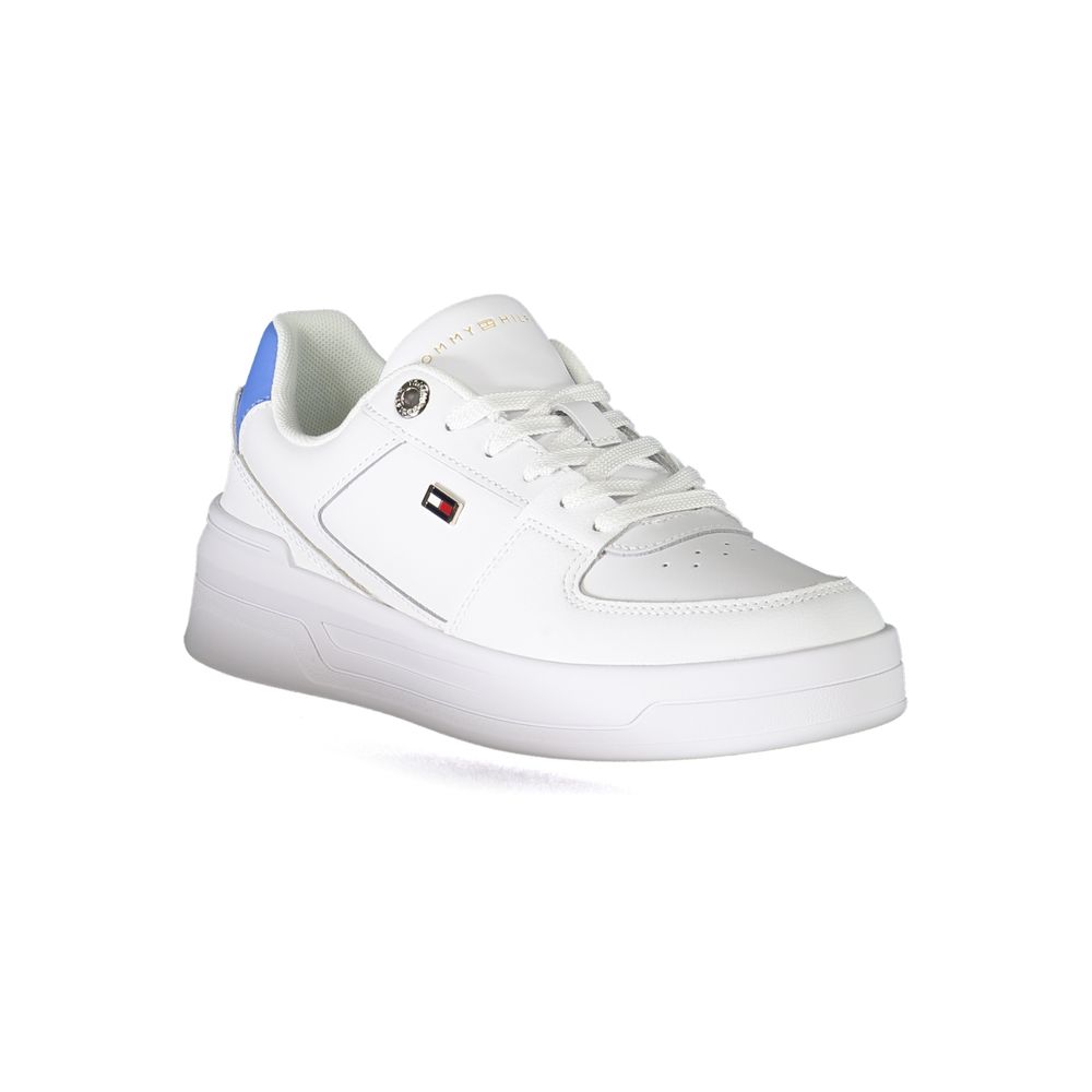 White Polyester Sneaker