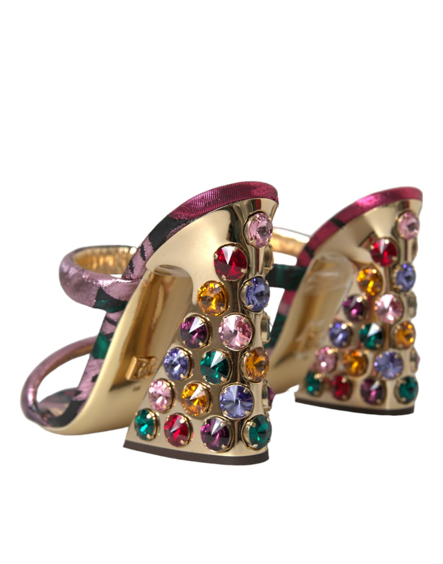 Multicolor Jacquard Crystals Sandals Shoes