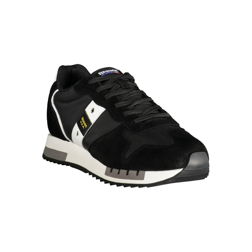 Black Polyester Sneaker