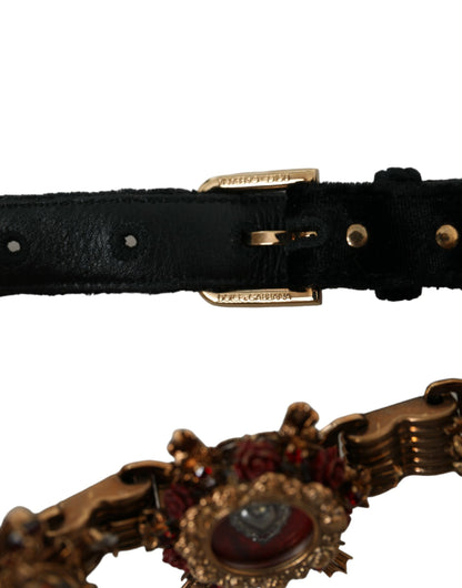 Gold Brass Sacred Heart Waist Belt