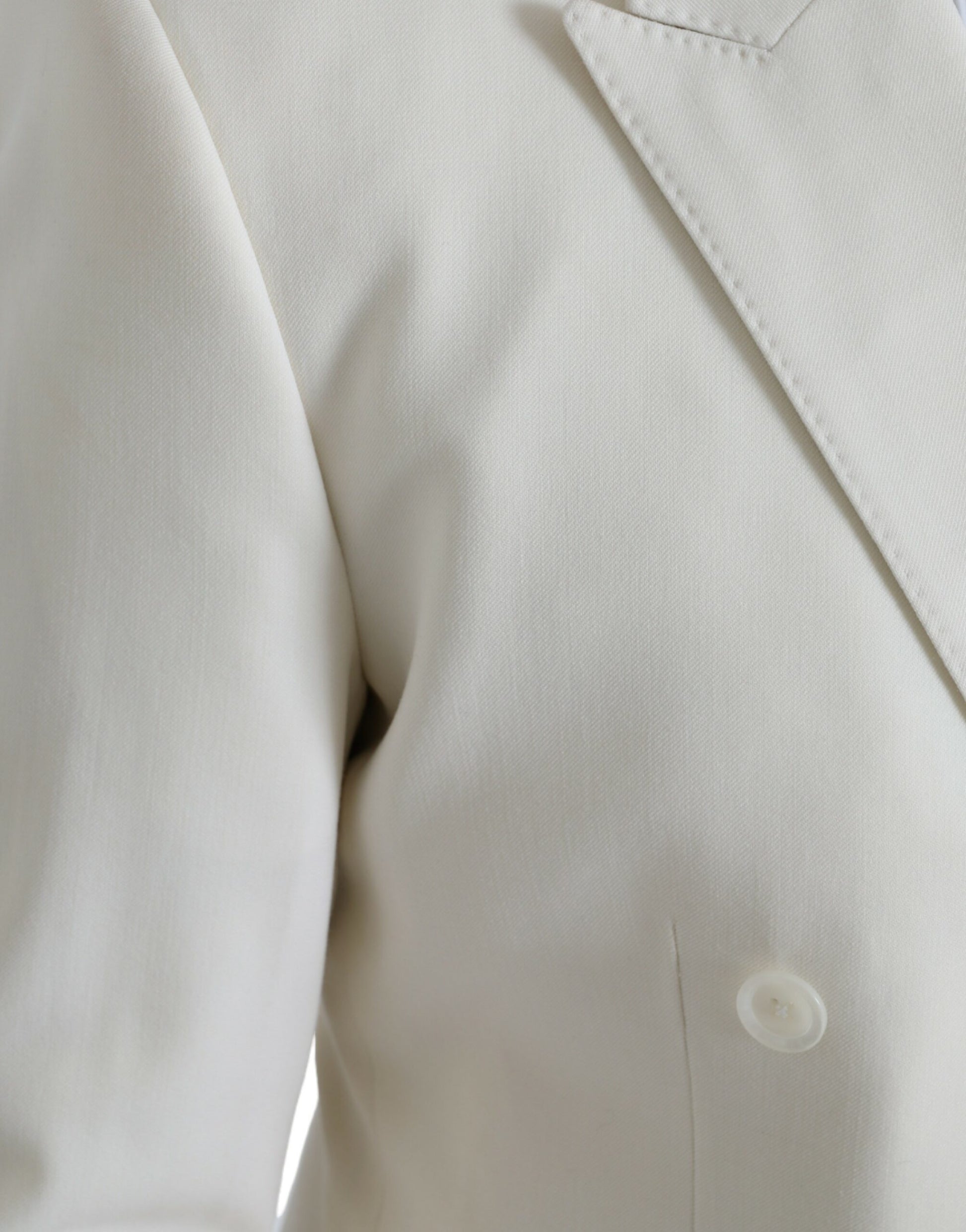 White Wool MARTINI Double Breasted Blazer