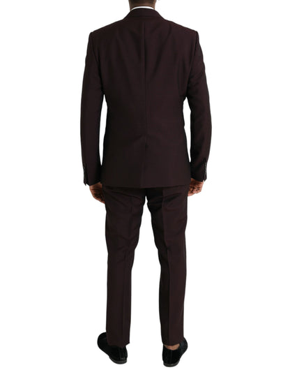 Maroon Wool MARTINI Formal 3 Piece Suit