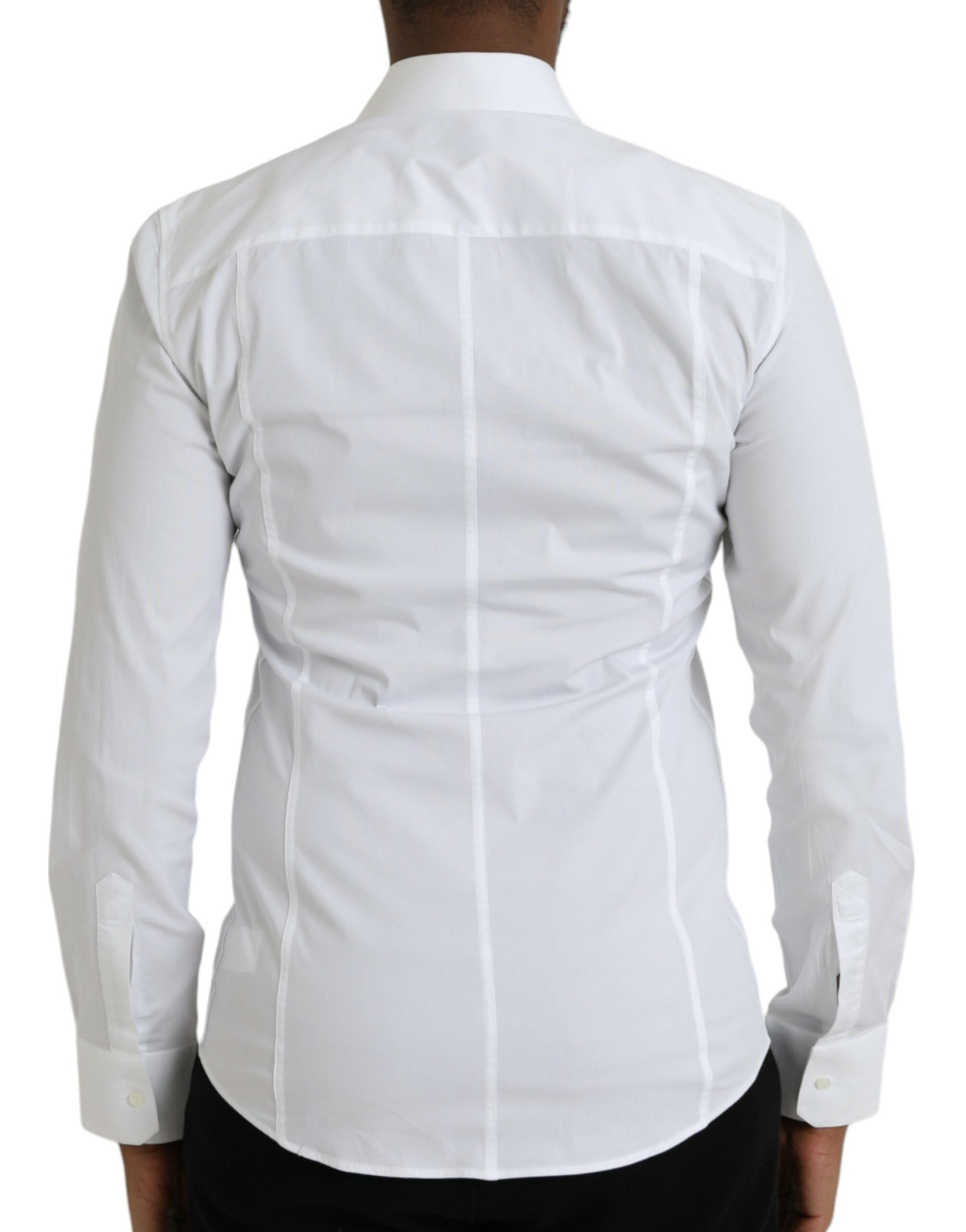 White Cotton Stretch Formal SICILIA Shirt