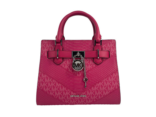 Hamilton Small Electric Pink Satchel Crossbody Bag