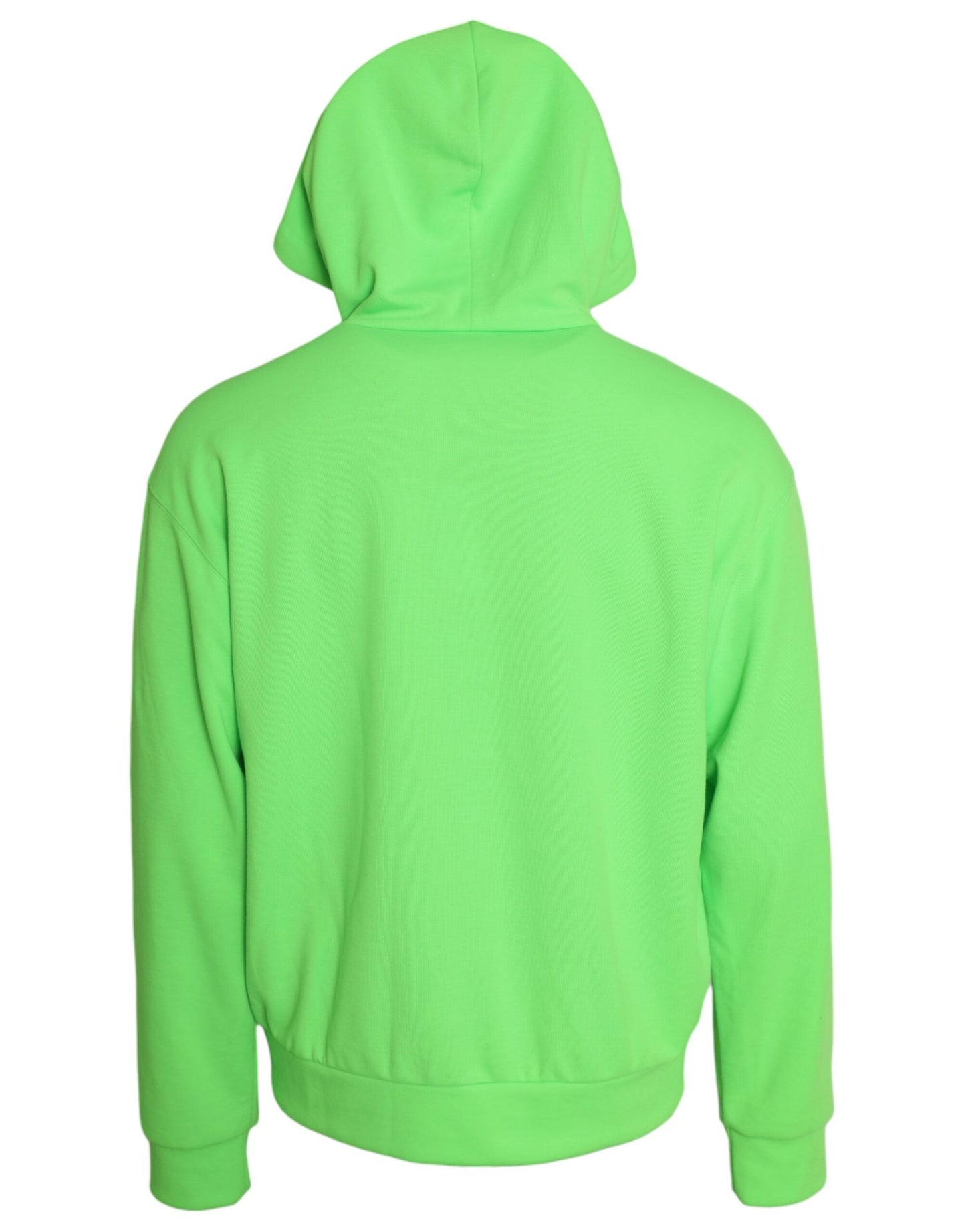 Neon Green Logo Full Zip Hooded Sweatshirt Sweater