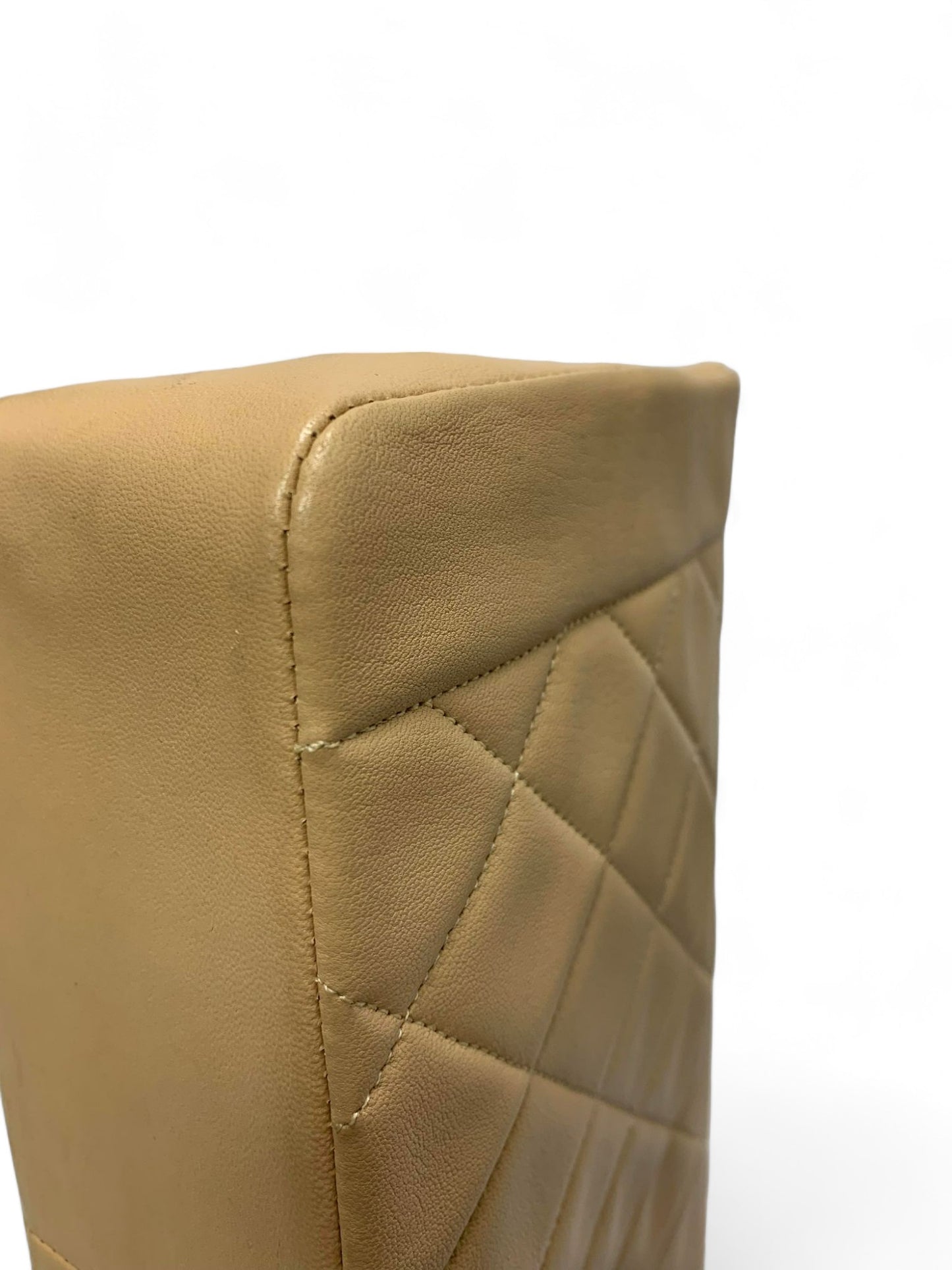 Diana Vintage Medium Beige Classic Quilted Lambskin