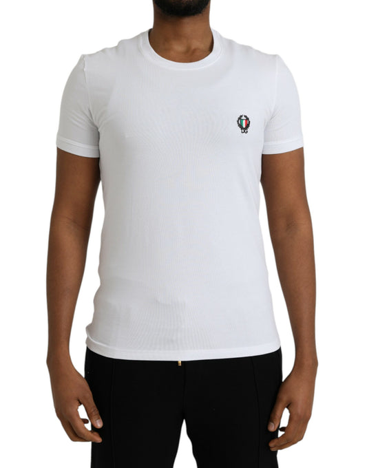 White Logo Crest Crew Neck Underwear T-shirt