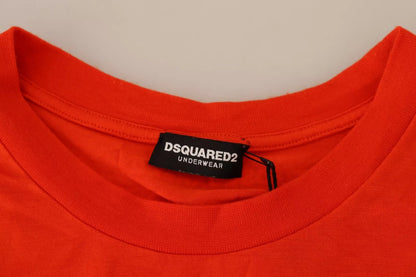 Orange Modal Short Sleeves Crewneck T-shirt