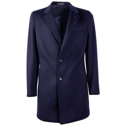 Elegant Virgin Wool Men's Coat