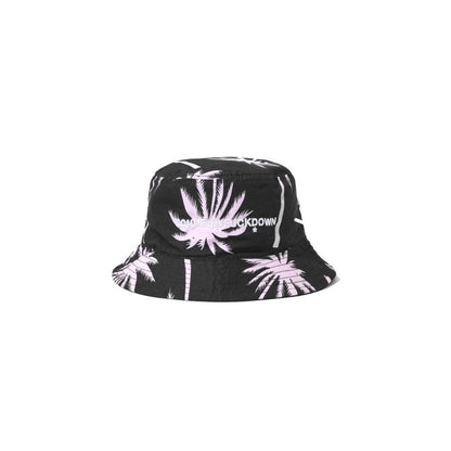 Palm Print Fisherman Hat with Embroidered Logo