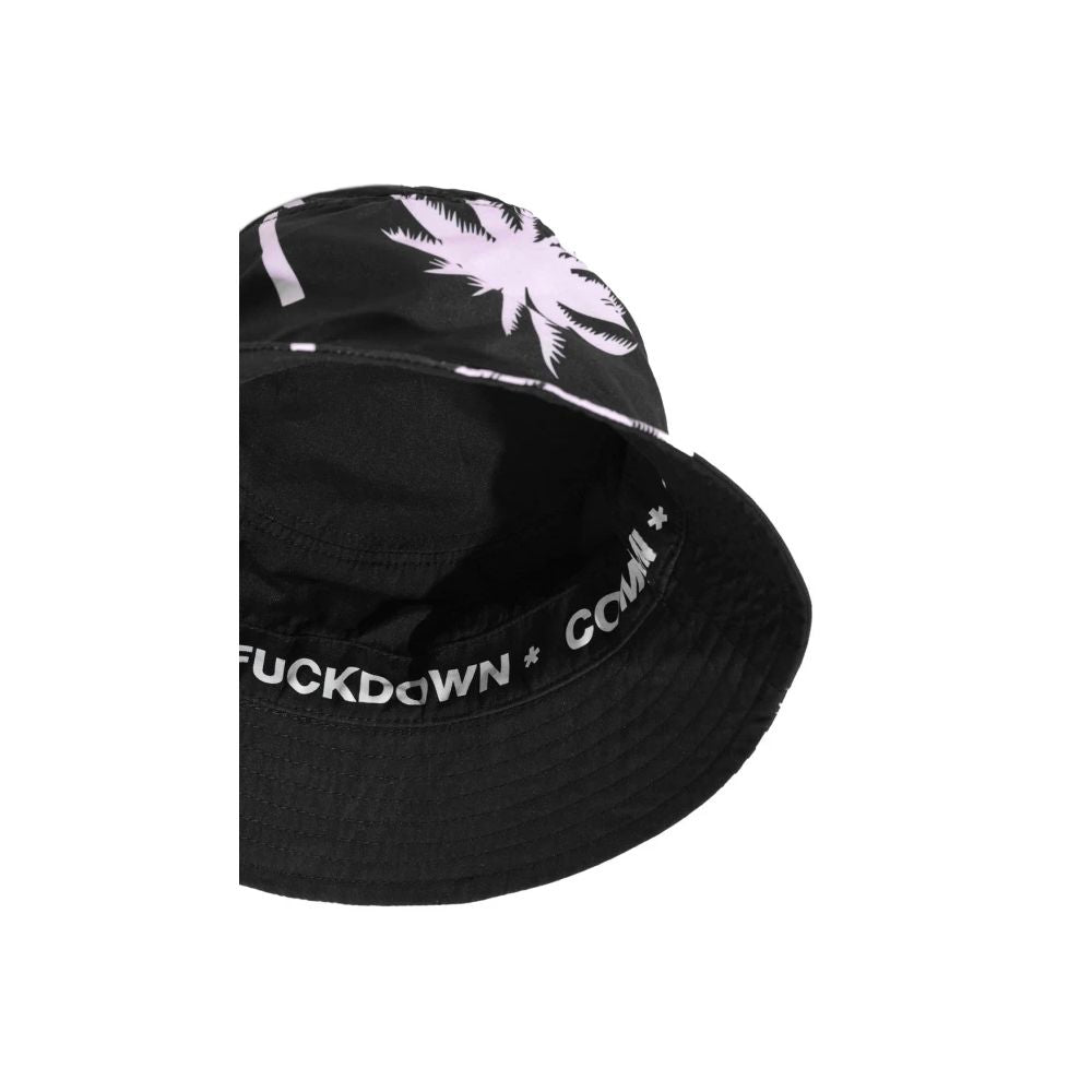 Palm Print Fisherman Hat with Embroidered Logo