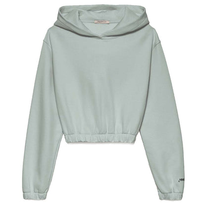 Chic Cropped Hooded Cotton Sweatshirt