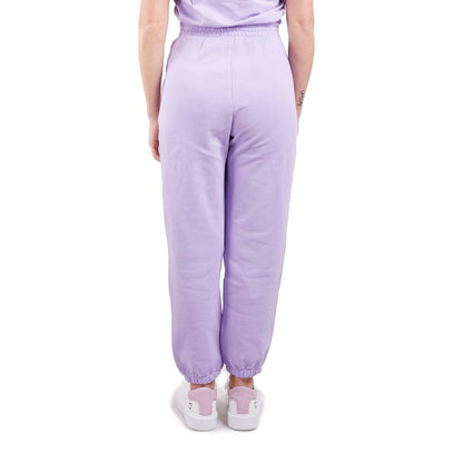 Elevated Purple Fleece Trousers with High Waist