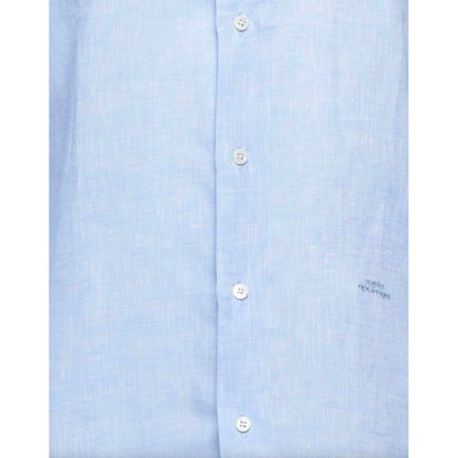 Elegant Light Blue Linen Shirt