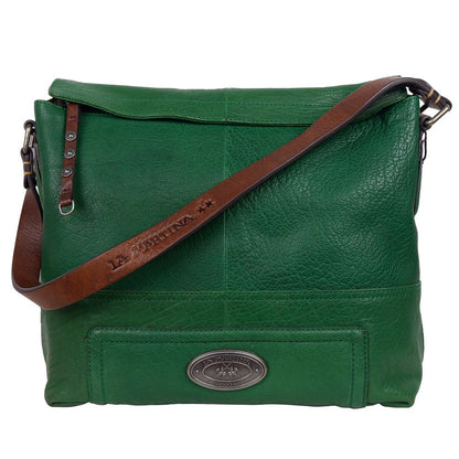 Green Leather Crossbody Bag