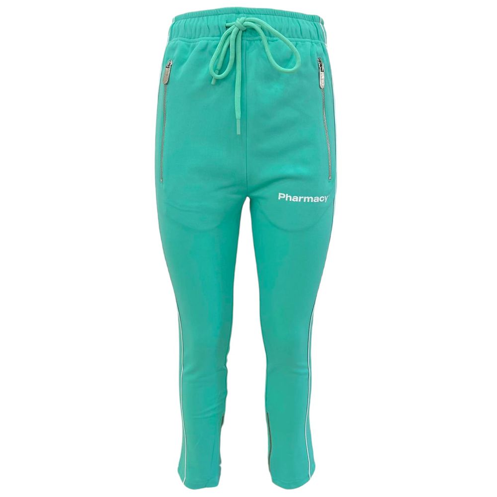 Green Polyester Jeans & Pant