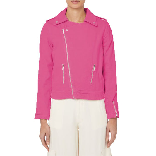 Fuchsia Cotton Jackets & Coat