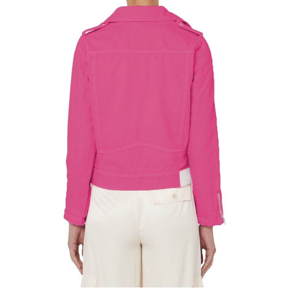 Fuchsia Cotton Jackets & Coat