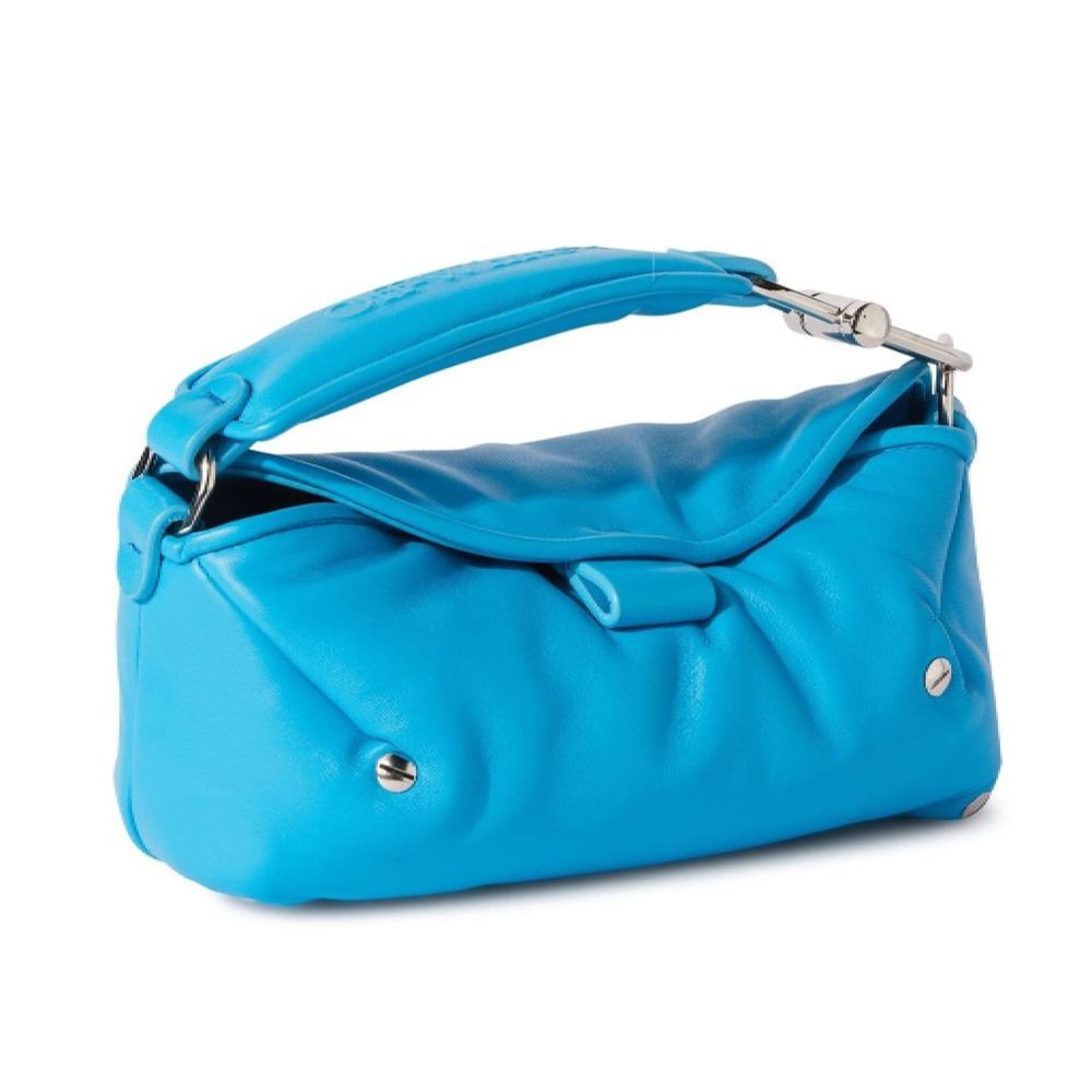 Blue Leather Crossbody Bag