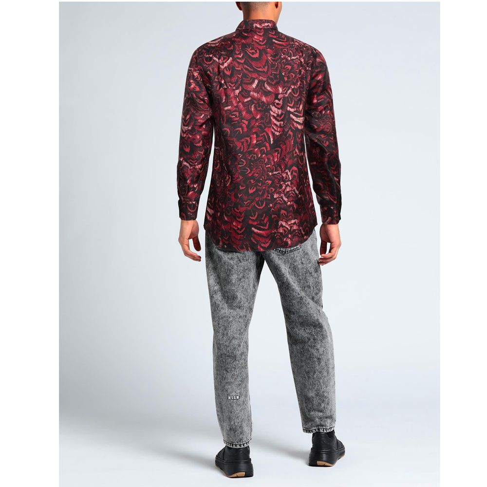 Red Silk Men Shirt