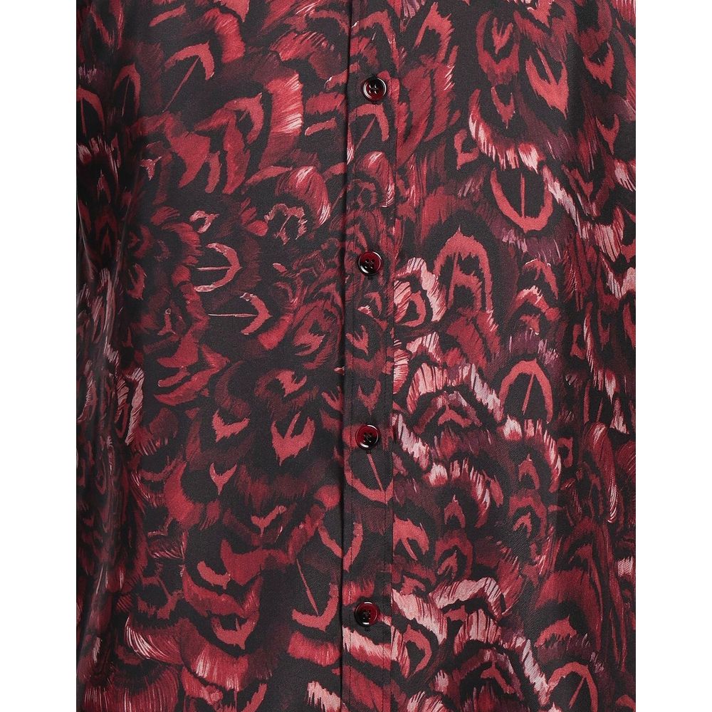 Red Silk Men Shirt