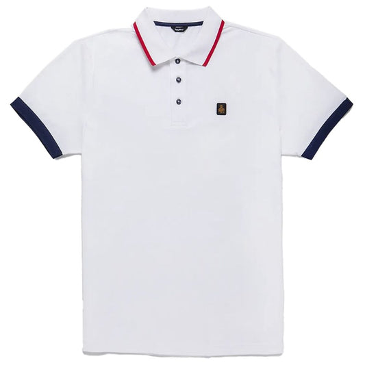 Contrast Collar Cotton Polo Shirt