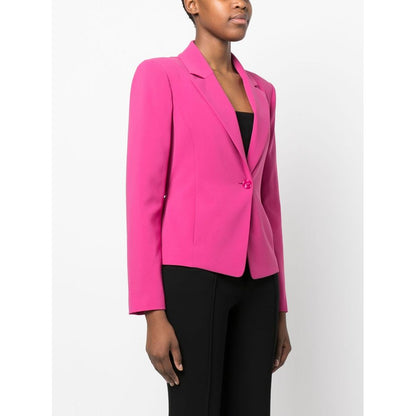 Fuchsia One-Button Stretchy Chic Blazer