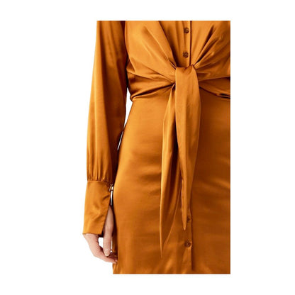 Elegant Long Sleeve Viscose Blend Dress