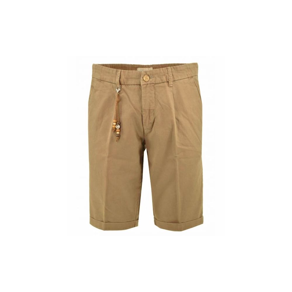 Chic Brown Cotton Bermuda Shorts