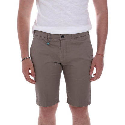 Chic Gray Four-Pocket Bermuda Shorts