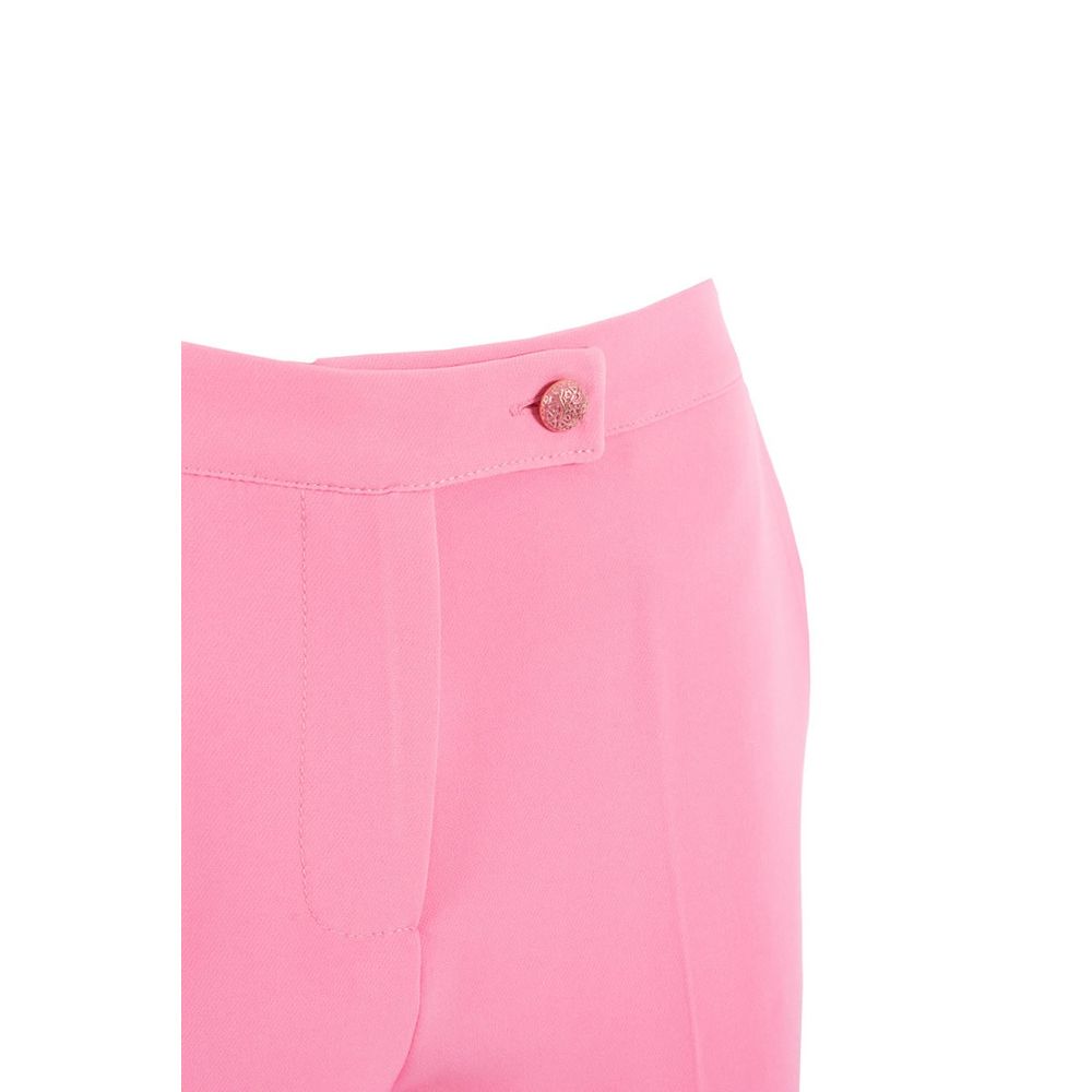 Elegant Pink Crepe Trousers for Women