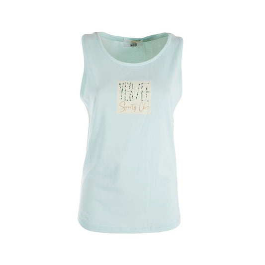 Elegant Green Cotton Blend Tank Top