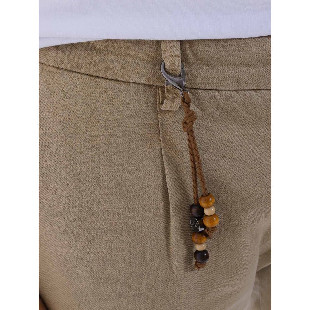 Chic Cotton Chino Trousers in Earthy Brown