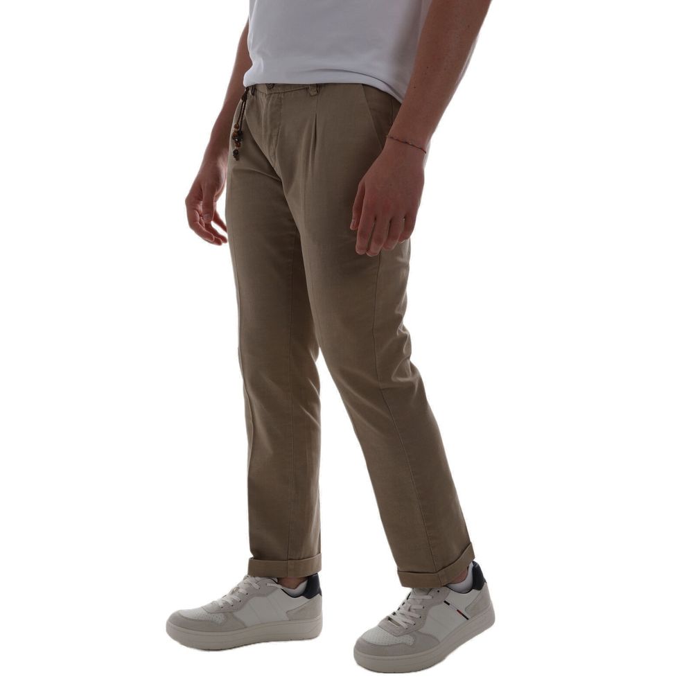 Chic Cotton Chinos with Decorative Cord