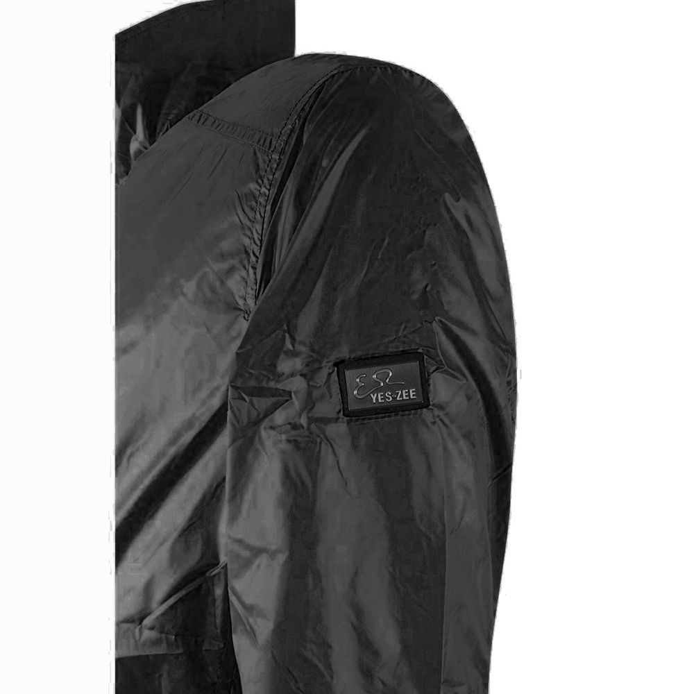 Sleek Black Nylon Men's Jacket