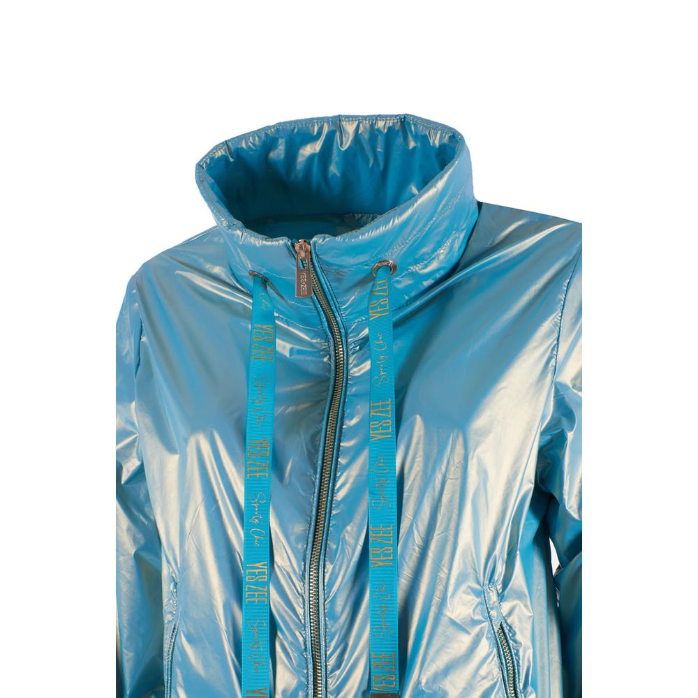 Pearlescent Nylon Three-Zip Jacket