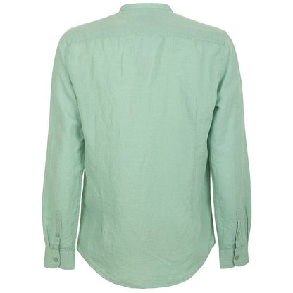 Apple Green Mandarin Collar Shirt