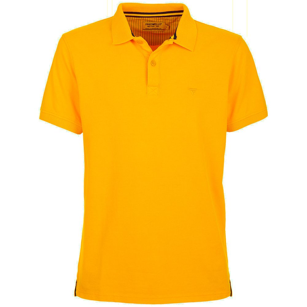 Vibrant Orange Cotton Polo Shirt with Logo