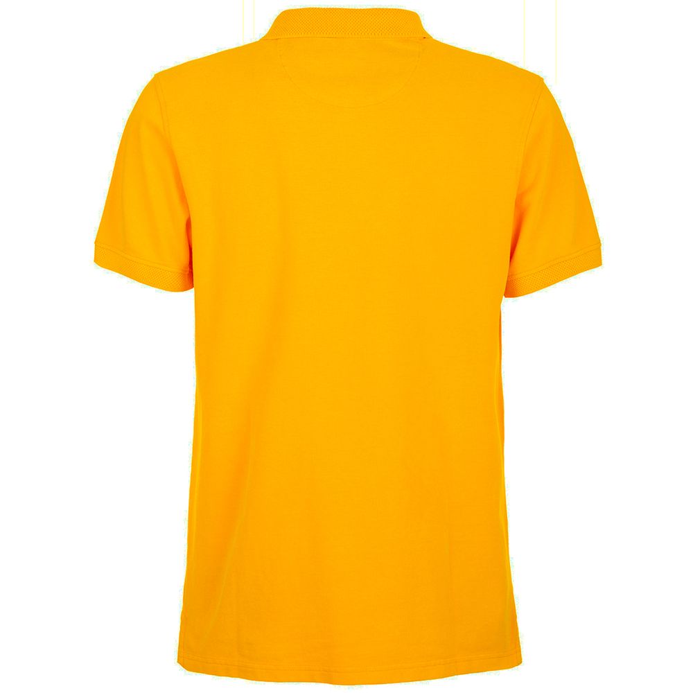 Vibrant Orange Cotton Polo Shirt with Logo