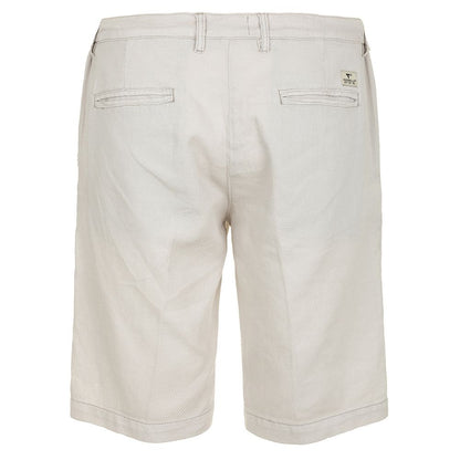 Chic White Cotton Bermuda Shorts