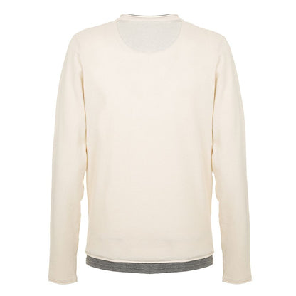 Chic Beige Long Sleeve Cotton Blend Sweater