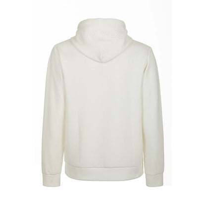 Elegant White Cotton Blend Hoodie