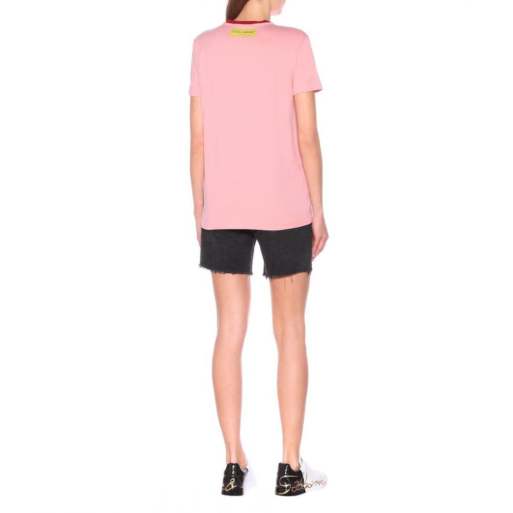 Chic Pink Dual-Design Cotton Tee