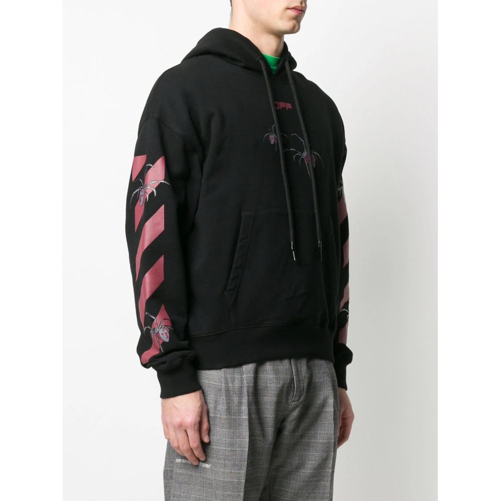 Arachno Oversized Hooded Sweatshirt in Black