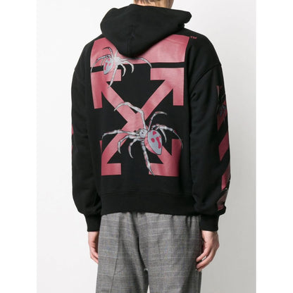 Arachno Oversized Hooded Sweatshirt in Black